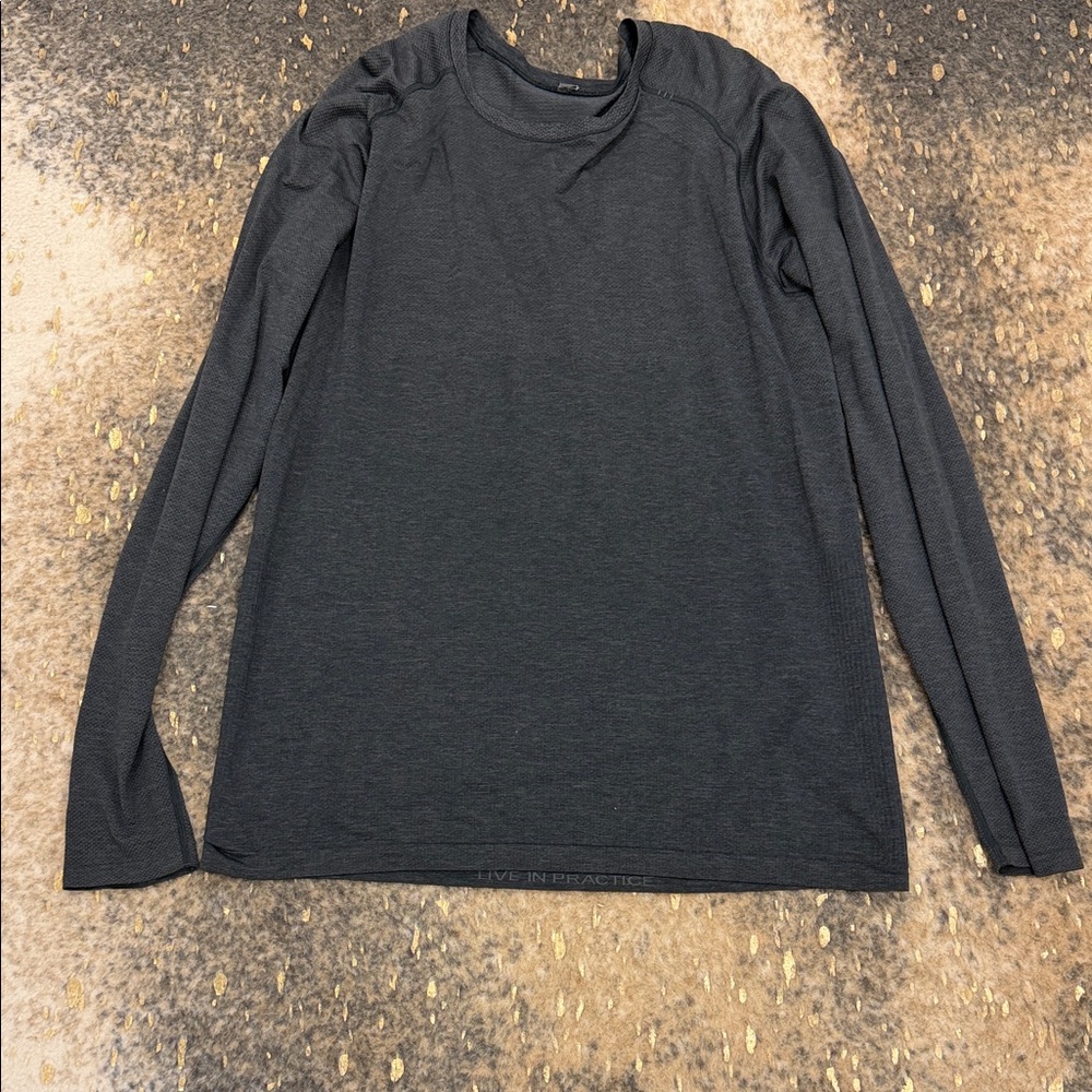 Dark Gray Long Sleeve Shirt Lululemon Mens lg